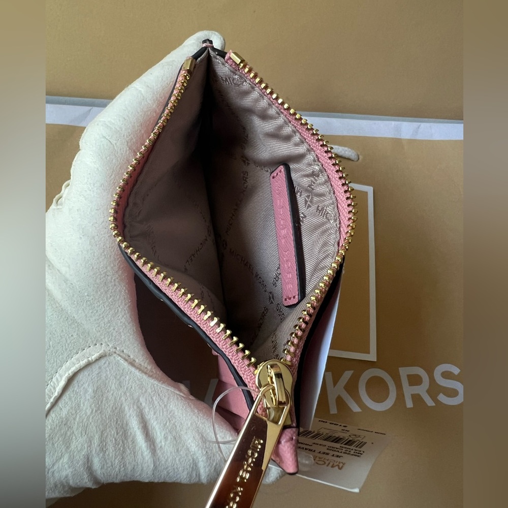 Michael Kors Pink Card Case Wallet - Picture 3 of 4